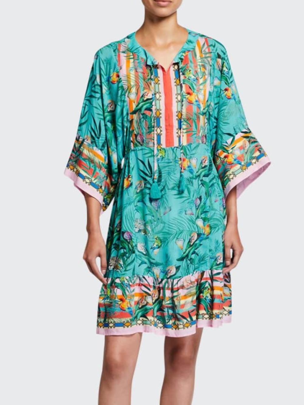 JOHNNY WAS | Taina Short Coverup Dress | L - Picture 1 of 4
